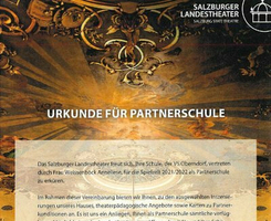Urkunde Salzburger Landestheater